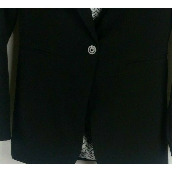Savile Row London Black Blazer Womens Size Small Soft Polyester Jacket - Picture 6 of 9